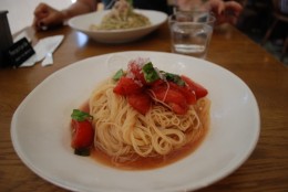 トマトパスタ。冷えていて美味しかった！