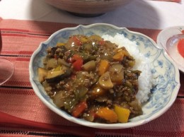 ドライカレーを作ってくれました。美味しい！